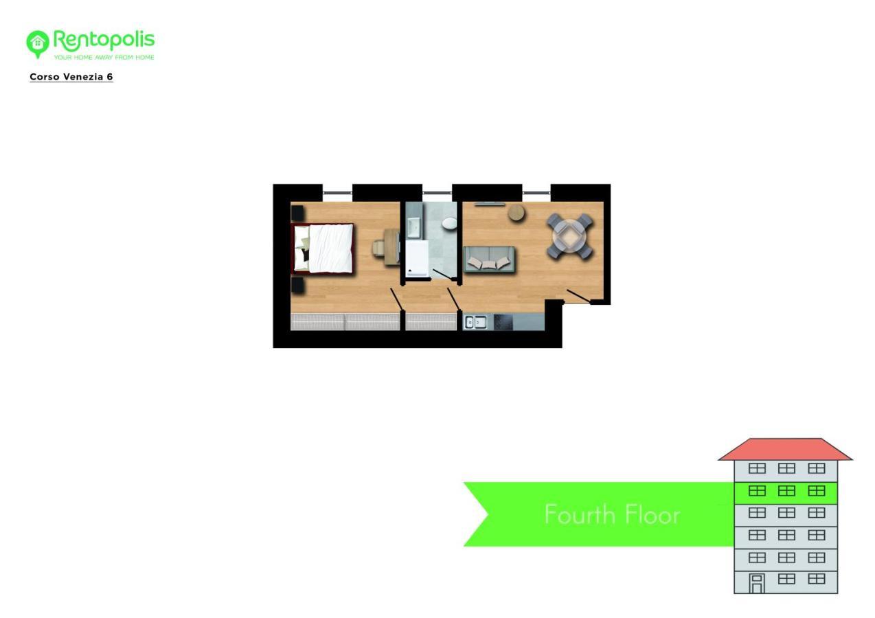 Elegant Apartment Near Brera Area Милано Екстериор снимка